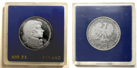 Polen, Königreich. 
VOLKSREPUBLIK, 1945-1989. 100 Zloty 1976. Büste Tadeusz Kosciuszkos, des Führers des Aufstands von 1794, der auch im Amerikanisch...