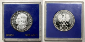 Polen, Königreich. 
VOLKSREPUBLIK, 1945-1989. 100 Zloty 1976. Büste Kazimierz Pulaskis, Generals im Amerikanischen Unabhängigkeitskrieg. Rv. Adler. 3...