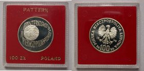 Polen, Königreich. 
VOLKSREPUBLIK, 1945-1989. Probe 100 Zloty 1978 auf den ersten polnischen Kosmonauten, PRÓBA. Rv. Adler. 32 mm; 16,5 g. KM&nbsp;PR...