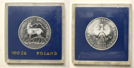 Polen, Königreich. 
VOLKSREPUBLIK, 1945-1989. 100 Zloty 1979. Bedrohte Tierwelt. Gemse. Rv. Adler. 32 mm; 16,5 g. KM&nbsp;Y&nbsp;105. . 

Polierte ...