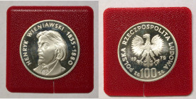 Polen, Königreich. 
VOLKSREPUBLIK, 1945-1989. 100 Zloty 1979. Büste des Komponisten Henryk Wieniawski n. l. Rv. Adler. 32 mm; 16,5 g. KM&nbsp;98. . ...