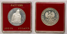 Polen, Königreich. 
VOLKSREPUBLIK, 1945-1989. Probe 200 Zloty 1982. Hüftbild Boleslaws III. schräg n. l. Rv. Adler. 32 mm; 17,6 g. KM&nbsp;Pr&nbsp;47...