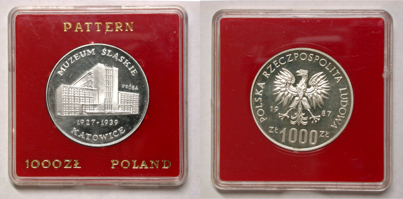 Polen, Königreich. 
VOLKSREPUBLIK, 1945-1989. Probe 1000 Zloty 1987. Schlesisch...