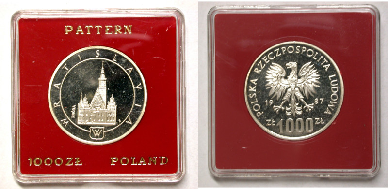 Polen, Königreich. 
VOLKSREPUBLIK, 1945-1989. Probe 1000 Zloty 1987. Breslau / ...