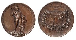 Schweiz. 
Uri. 
MEDAILLEN. Bronzemedaille 1895 (von F. Homberg) zur Einweihung des Denkmals für Wilhelm Tell in Altdorf. Ansicht des Denkmals. Rv. D...