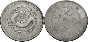 China. 
Szechuan. 
KUANG HSU, 1875-1908. Dollar o. J. (1901-1908). Drache. Rv. Schrift. KM&nbsp;238, Kann&nbsp;145. . 

Very fine