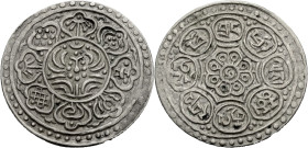 Tibet. 
TANGKAS: GA-DEN SERIES 1831-1948. AR Tangka ca. 1880-1894 Dodpal. Lotos mit Symbolen. Rv. Buddhistische Symbole. 4,51 g. Mitchiner&nbsp;OC&nb...