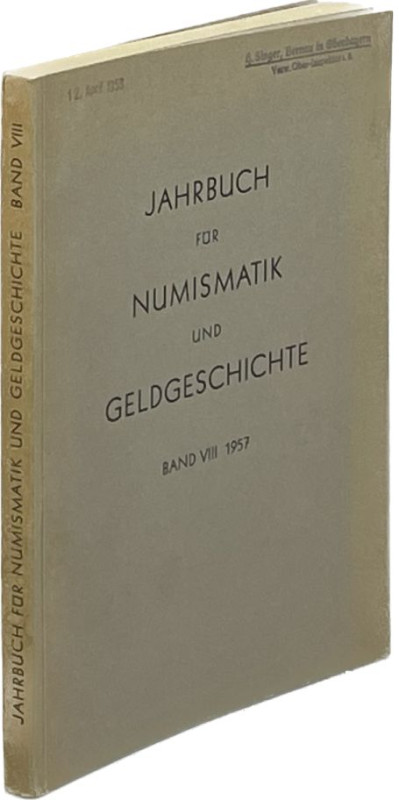 Zeitschriften. Jahrbuch für Numismatik und Geldgeschichte.


Band 8 von 1957....