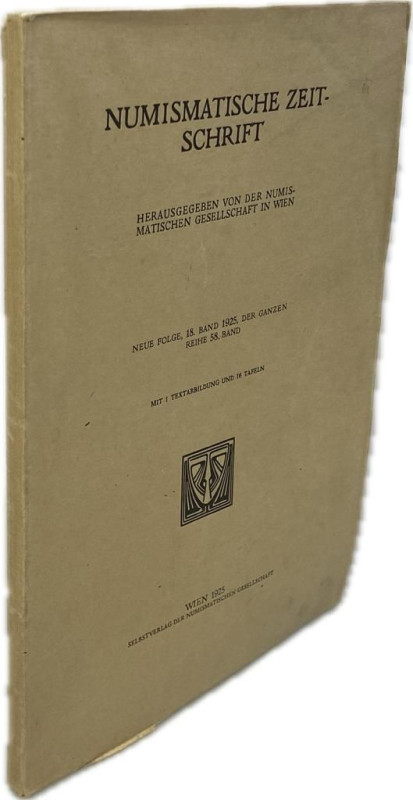 Zeitschriften. Numismatische Zeitschrift, Wien.


Band 58 von 1925. Enthält u...