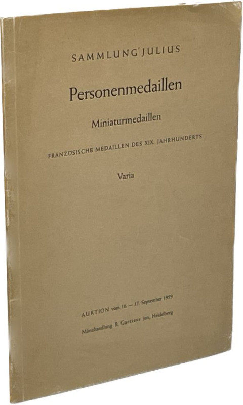 Auktionskataloge. Gaettens, R., Heidelberg. Auktion 12 (richtig 13) vom 16.09.19...