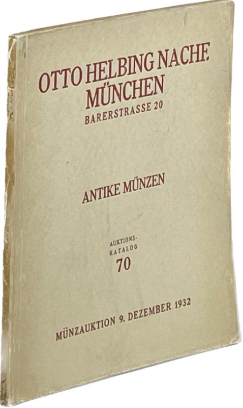 Auktionskataloge. Helbing Nachf., O., München. Auktion 70 vom 09.12.1932.


A...