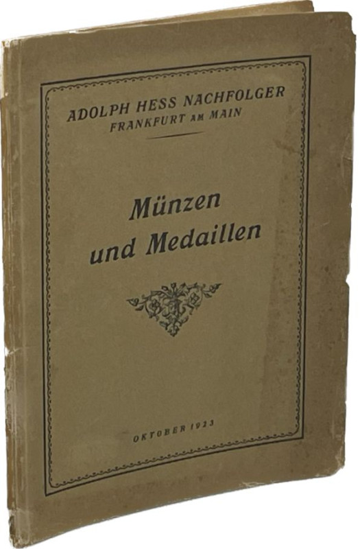 Auktionskataloge. Hess Nachf., A., Frankfurt a.M. Auktion 177 vom 08.10.1923.
...