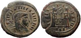 *Interesting, unusual imitation of crude barbaric style*
Barbaric contemporary imitation of Constantine I (307/310-337) AE Follis (Bronze, 3.19g, 19m...