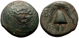 Cyprus, Salamis AE (Bronze, 3.51g, 16mm) Nikokreon (ca 331-310 BC) In the types of Alexander III of Macedon, struck circa 323-317 BC. 
Obv: Macedonian...