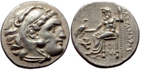 Kings of Macedon, Alexander III ‘the Great’ (336-323 BC) AR Drachm (Silver, 18mm, 4.10) Lampsakos, struck under Antigonos I Monophthalmos, circa 310-3...