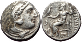 Kings of Macedon, Alexander III the Great (336-323 BC) AR drachm (Silver, 4.28g, 17mm) Posthumous issue of Colophon in the name and types of Alexander...