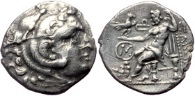 Kings of Macedon, Alexander III the Great (336-323 BC) AR drachm (Silver, 3.84g, 19mm) Posthumous issue of Ionia-Chios, ca. 290-275 BC. 
Obv: Head of ...