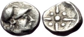 *Unpublished in major references, just few specimens recorded by acsearch*
Asia Minor, Uncertain or Troas, Kolone, AR tetartemorion (Silver, 0.24g, 6...