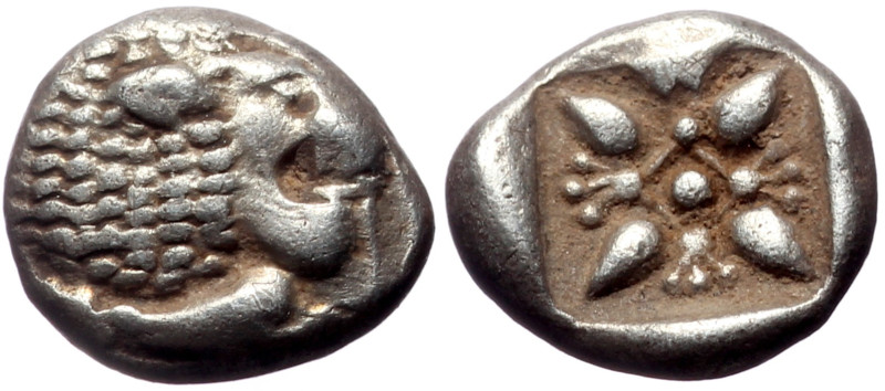 Ionia, Miletos AR Obol (Silver, 1.19g, 9mm) Late 6th-early 5th centuries BC
Obv:...