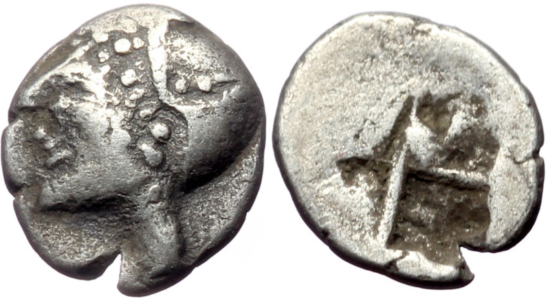 Ionia, Phokaia AR Obol (Silver, 0.50g, 10mm) ca 625/0-522 BC
Obv: Female head le...