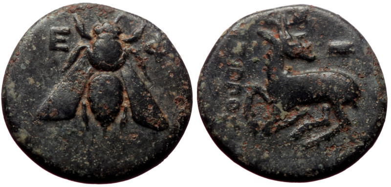 Ionia, Ephesos AE (Bronze,1.92g, 14mm), Uncertain magistrate Circa 4th Century B...