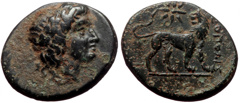 Ionia, Miletos AE (Bronze, 3.32g, 17mm) ca 200-100 BC, Diop'ant magistrate 
Obv:...