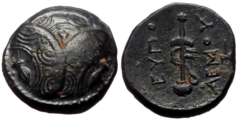 Caria, Mylasa AE (Bronze, 4.22g, 16mm) 315-311 BC, Eupolemos, strategos. 
Obv: T...