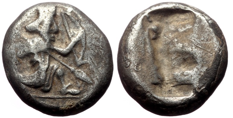 Persia, Achaemenid Empire, Time of Darios I to Xerxes I (ca 485 BC) AR Siglos (S...