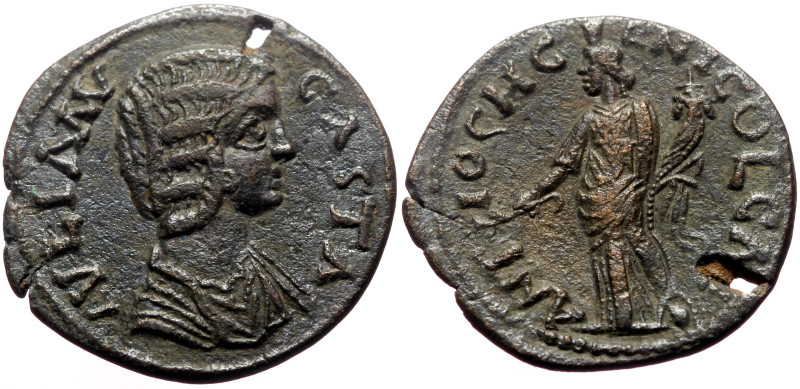 Pisidia, Antioch AE (Bronze, 4.39g, 20mm) Julia Domna (Augusta, 193-211). 
Obv: ...