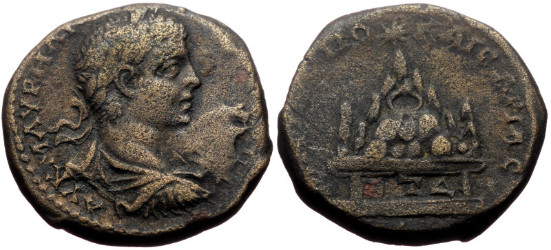 Cappadocia, Caesarea-Eusebia AE (Bronze, 14.41g, 25mm) Elagabalus. (218-222) Dat...