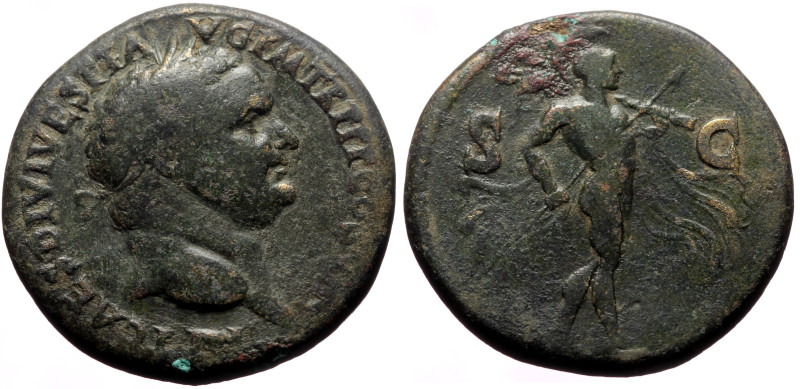 Titus (79-81) AE Sestertius (Bronze, 26.04g, 33mm) Uncertain mint (Rome, or Thra...