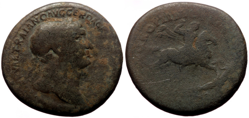 Trajan (98-117) AE Sestertius (Bronze, 22.87g, 33mm) Rome, 103-111. 
Obv: IMP CA...