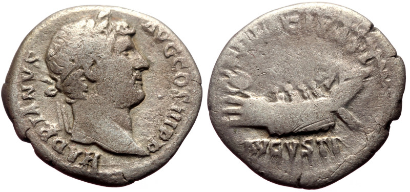 Hadrian (117-138) AR Denarius (Silver, 3.04g, 18mm) Rome, 134-138. Obv: HADRIANV...