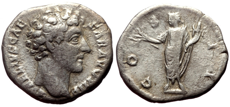 Marcus Aurelius (Caesar, 139-161) AR Denarius (Silver, 3.08g, 17mm) Rome, 145-16...