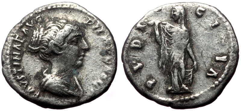 Faustina II (Augusta, 147-176) AR Denarius (Silver, 3.00g, 18mm) Rome.
Obv: FAVS...