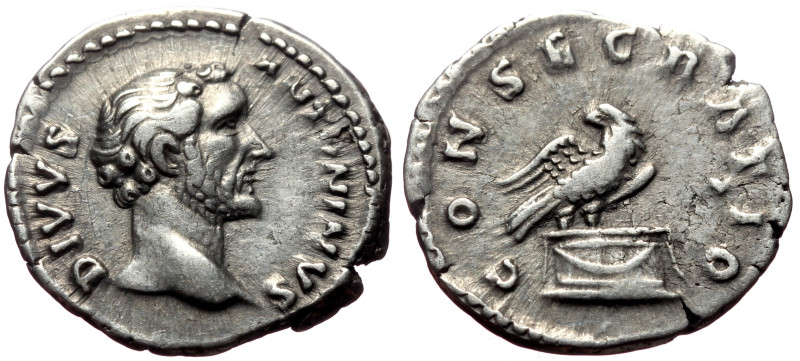 Divus Antoninus Pius (Died 161) AR Denarius (Silver, 3.19g, 19mm) Rome, 161 and ...