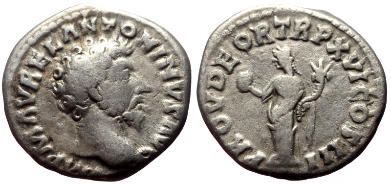 Marcus Aurelius (161-180) AR Denarius (Silver, 2.93g, 17mm) Rome, 161-162. 
Obv:...