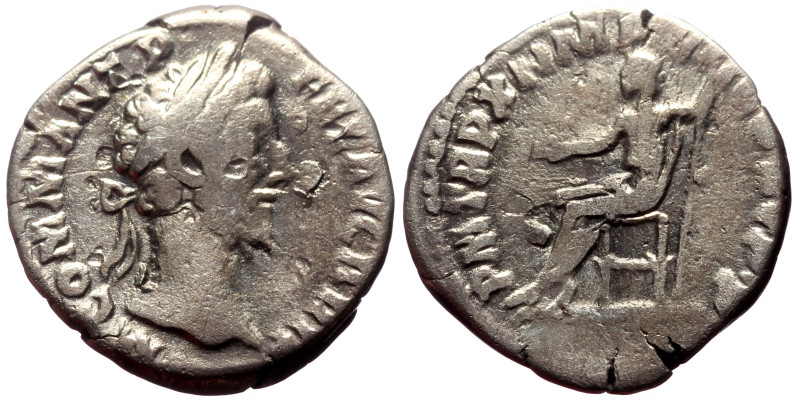 Commodus (177-192) AR Denarius (Silver, 3.07g, 18mm) Rome, 185. 
Obv: M COMM ANT...