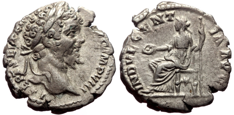 Septimius Severus (193-211) AR Denarius (Silver, 2.60g, 18mm)
Obv: L SEPT SEV PE...