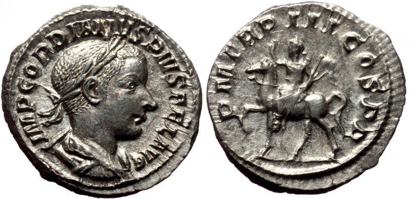 Gordian III (238-244) AR Denarius (Silver, 3.21g, 20mm) Rome
Obv: IMP GORDIANVS...