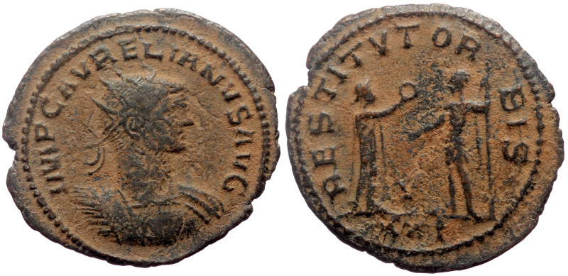 Aurelian (270-275) AE Antoninianus (Bronze, 24mm, 3.38g) Cyzicus, 275. 
Obv: IMP...