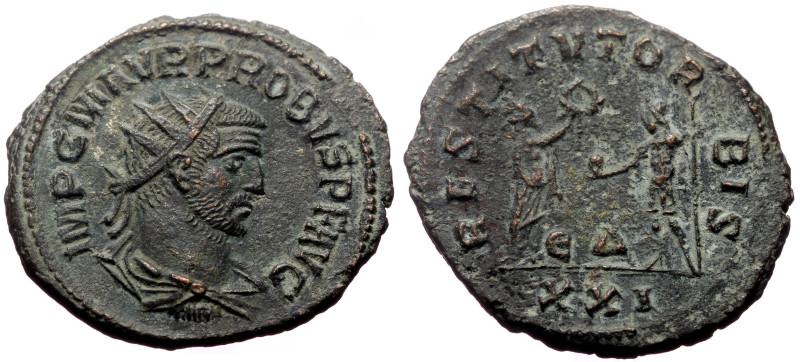 Probus (276-282) AE Antoninianus (Bronze, 4.50g, 22mm) Antioch. 
Obv: IMP C M AV...