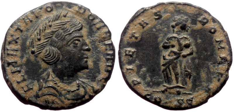 Theodora (Died before 337) AE (Bronze, 1.46g, 14mm) Constantinople.
Obv: FL MAX ...