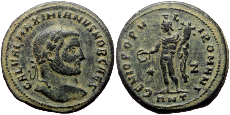 Maximianus Galerius (First reign, 286-305) AE Follis (Bronze, 10.25g, 27mm) Anti...