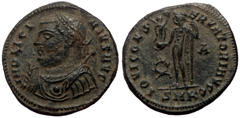 Licinius I (308-324) AE Follis (Bronze, 3.25g, 19mm) Cyzicus.
Obv: IMP LICINIVS ...