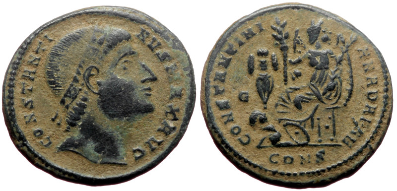 Constantine I The Great (307-337) AE Follis (Bronze, 3.66g, 21mm) Constantinopol...