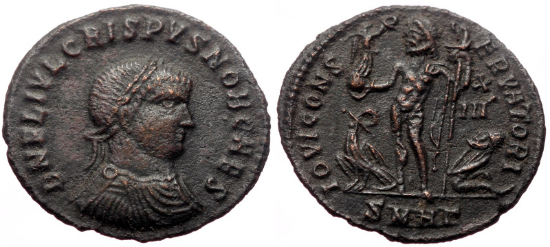 Crispus (Caesar, 316-326) AE Follis (Bronze, 2.18g, 19mm) Nicomedia. 
Obv: D N F...