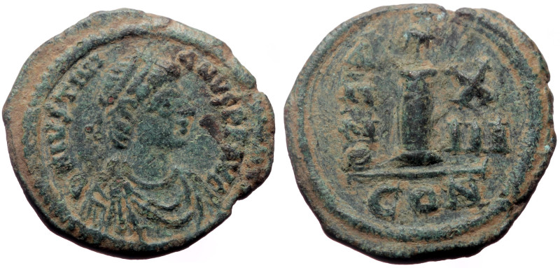 Justinian I (527-565) AE Decanummium (Bronze, 5.39g, 23mm) Constantinople, 13th ...