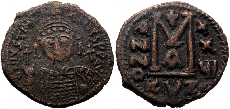 Justinian I (527-565) AE Follis (Bronze, 17.24g, 34mm) Cyzicus Dated Year 26 (55...