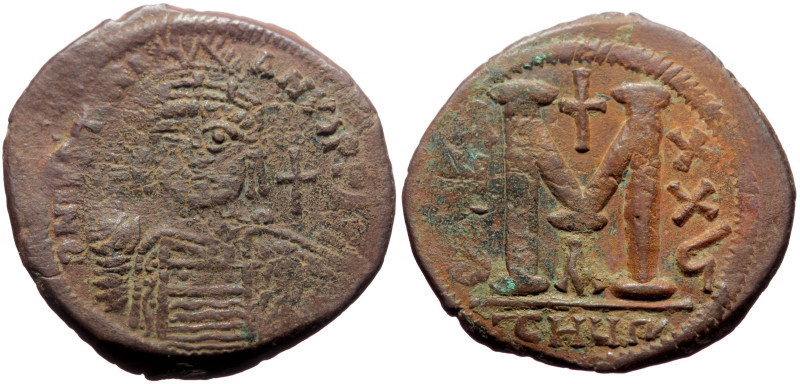 Justinian I (527-565), AE Follis (Bronze, 18.46g, 36mm) Antioch as Theoupolis, 5...